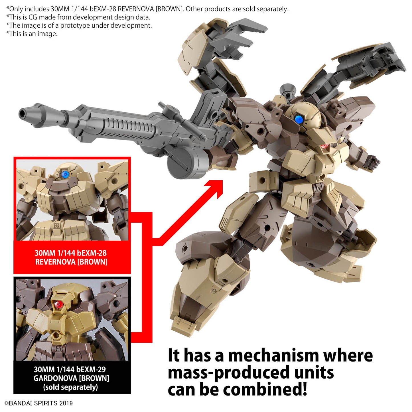 30MM - 1/144 - bEXM-28 Revernova (Brown) - Model Kit