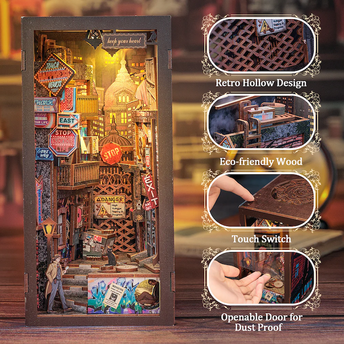 BOOK NOOK KIT - DIY - Le Long Adieu - 238pc + Eclairage LED - Image 3