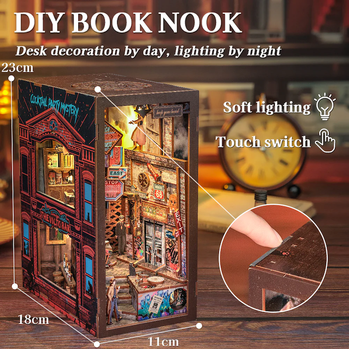 BOOK NOOK KIT - DIY - Le Long Adieu - 238pc + Eclairage LED - Image 4