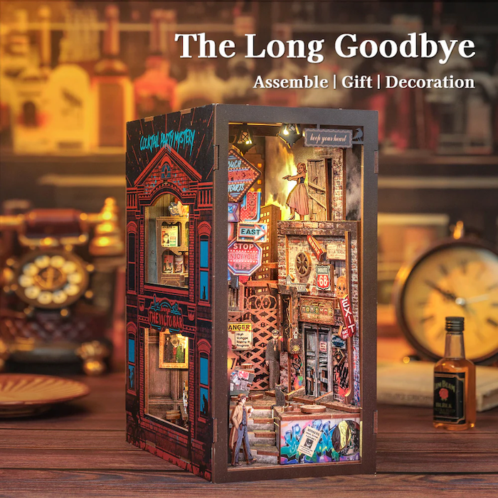 BOOK NOOK KIT - DIY - Le Long Adieu - 238pc + Eclairage LED - Image 6