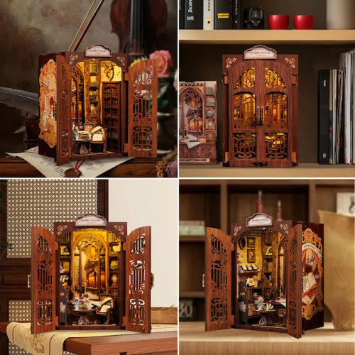 BOOK NOOK KIT - DIY - Librairie des Mémoires - 127pc + Eclairage LED - Image 5