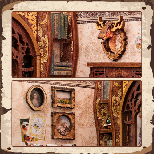 BOOK NOOK KIT - DIY - Librairie des Mémoires - 127pc + Eclairage LED - Image 6