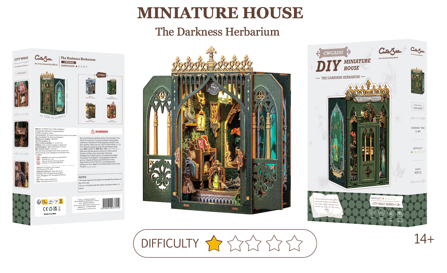 MINIATURE HOUSE - DIY - Herbier des Ténèbres - 90pc + Eclairage LED - Image 2
