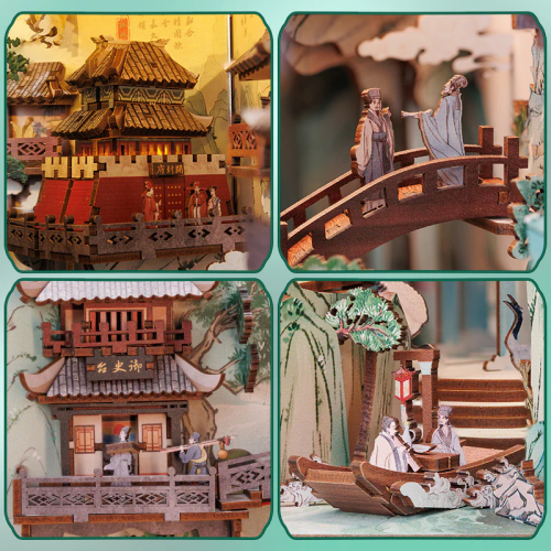BOOK NOOK KIT - DIY - La Vie de Su Dongpo - 280pc + Eclairage LED - Image 6