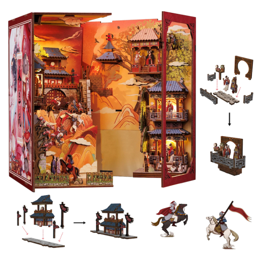 BOOK NOOK KIT - DIY - La Légende de Mulan - 298pc + Eclairage LED - Image 5