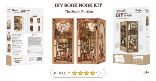 BOOK NOOK KIT - DIY - Le Rythme Secret - 355pc + Eclairage LED - Image 2