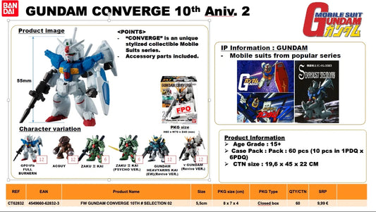 GUNDAM CONVERGE - Assortiment 10 Figurine '10th Anniversary 2'