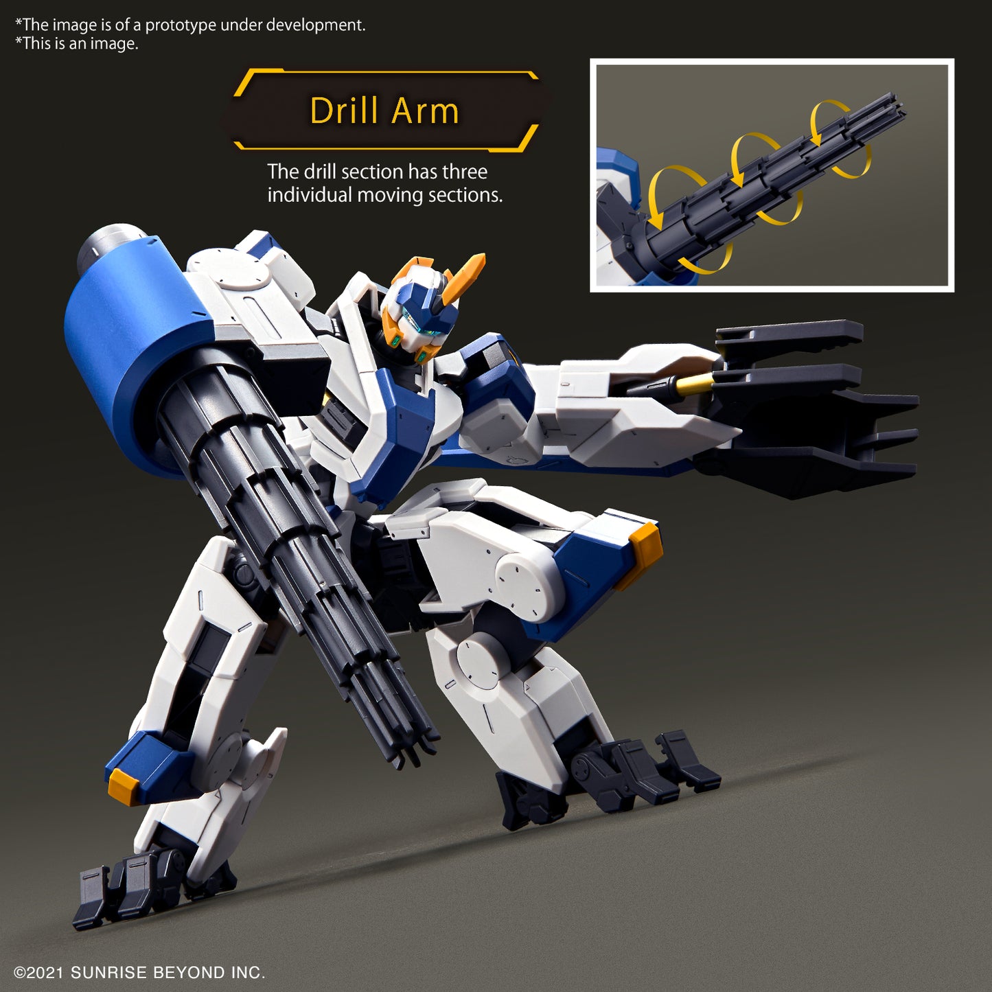 境界戦記 - HG 1/72 - MAILES 白地 (ドリル&クローアーム)