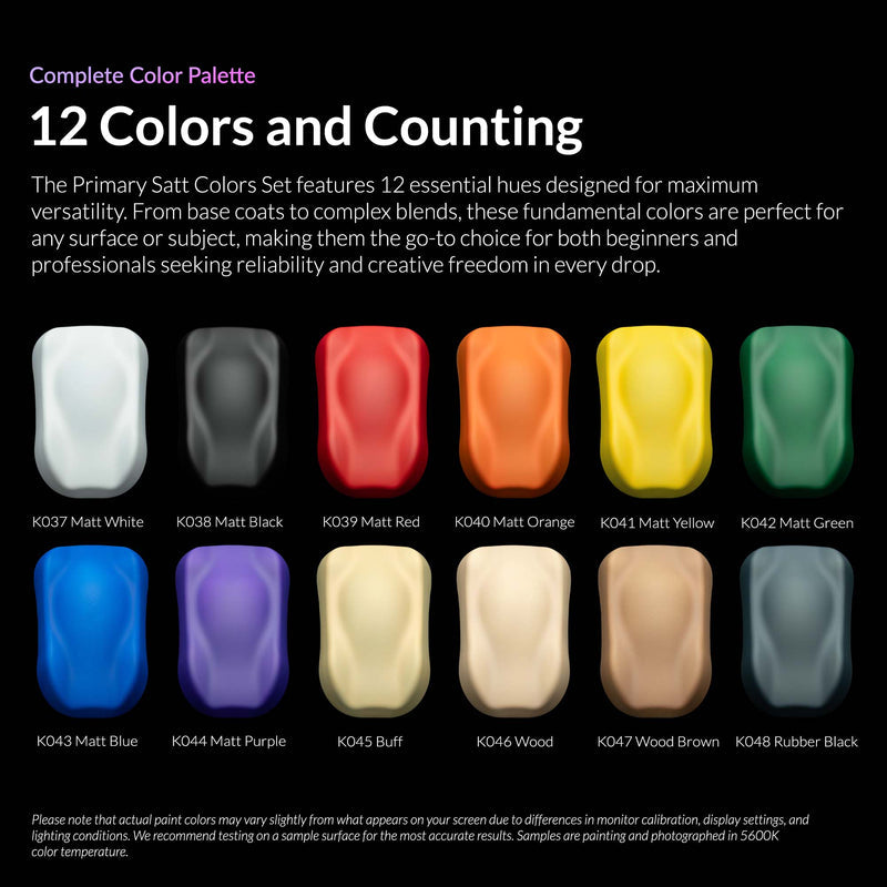 Kaleido ColorWorks - 12 Primary Matt Color Set full set