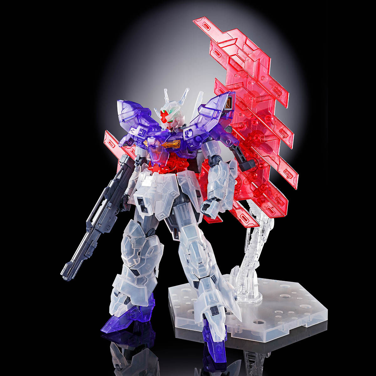 HG 1/144 - Gundam Base Limited - AMS-123X-X Moon Gundam (Clear Color) - image 2