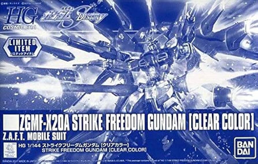 GUNDAM - HG 1/144 - Strike Freedom Gundam (Clear Color) - Premium Bandai-3