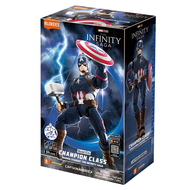 Boîte du Blokees Marvel Hero Champion Class 03 Captain America Infinity Saga