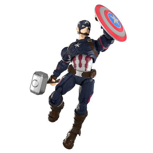 Captain America Blokees Champion Class avec bouclier et Mjolnir