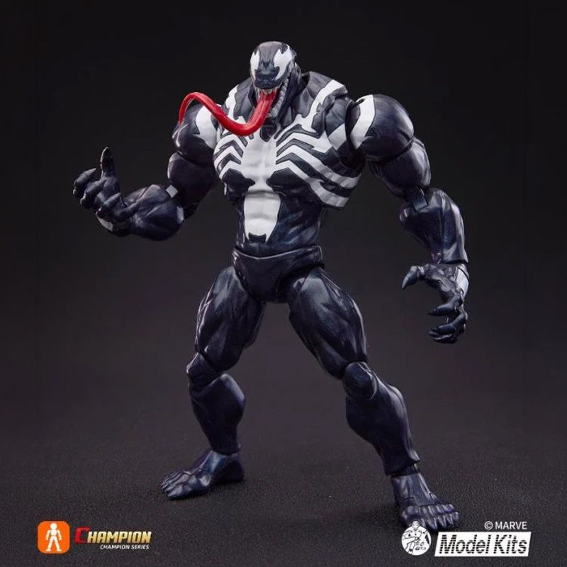 Détails du model kit Venom Blokees avec musculature et langue rotative