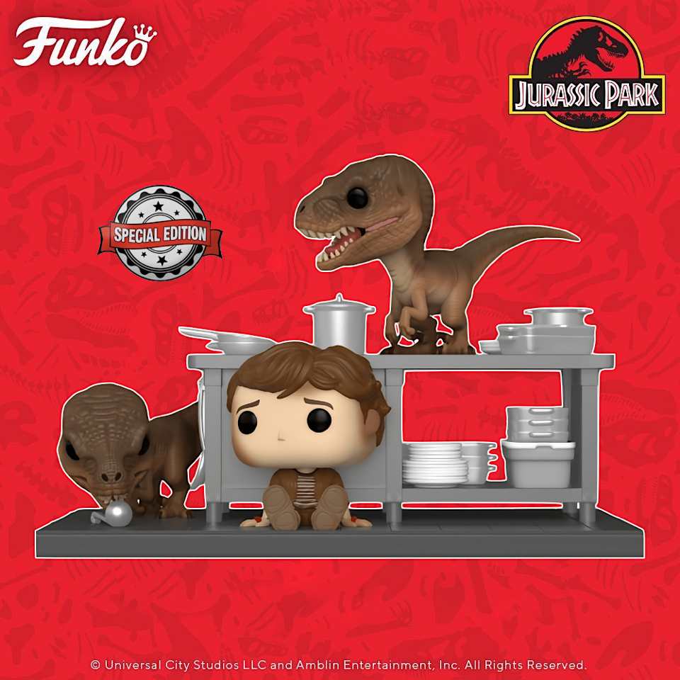 JURASSIC PARK - Pop Moments N° 1199 - Tim & Velociraptors - Special Edition