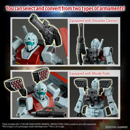 GUNDAM - HG 1/144 - GM (Shoulder Cannon / Missile Pod) - Model Kit