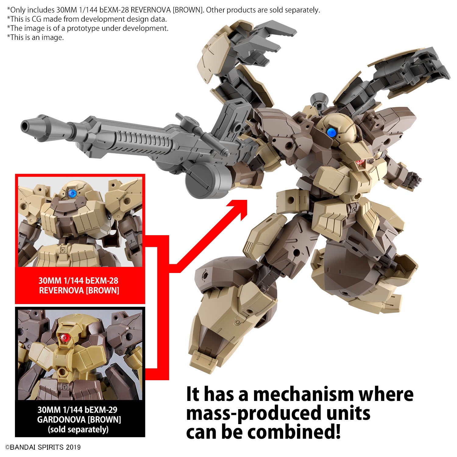 30MM - 1/144 - bEXM-28 Revernova (Brown) - Model Kit