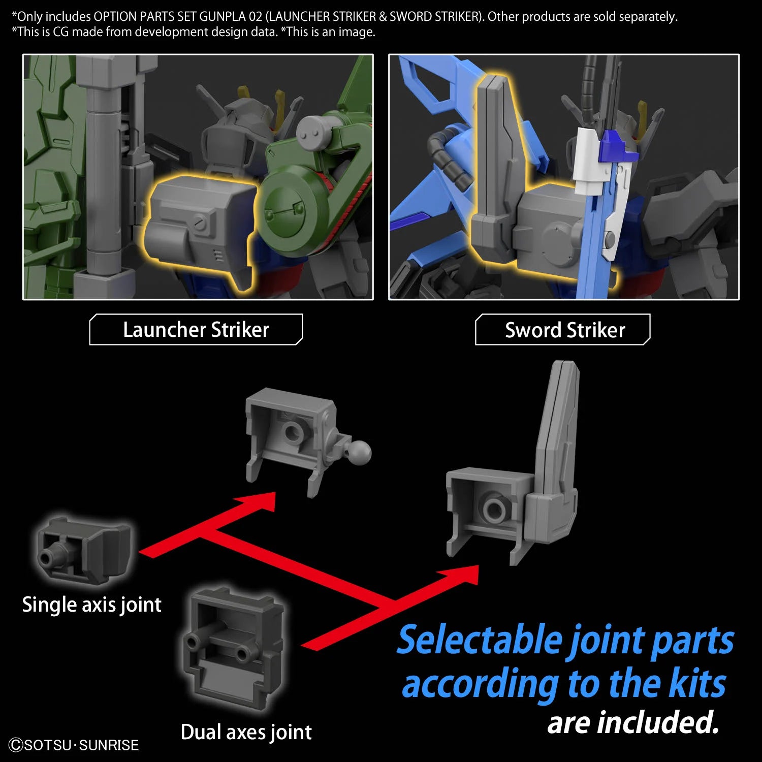 GUNDAM - Option Parts Set Gunpla 2 (Launcher/Sword Striker) - Model Kit