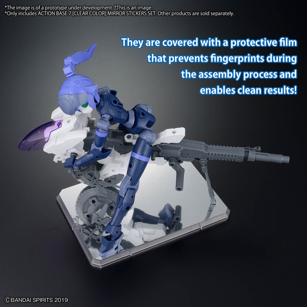 GUNDAM - Action Base 7 (Clear Color) Mirror Stickers Set