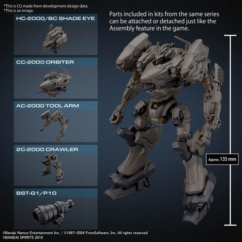 ARMORED CORE VI - 30MM - RaD CC-2000 Orbiter Nightfall - Model Kit