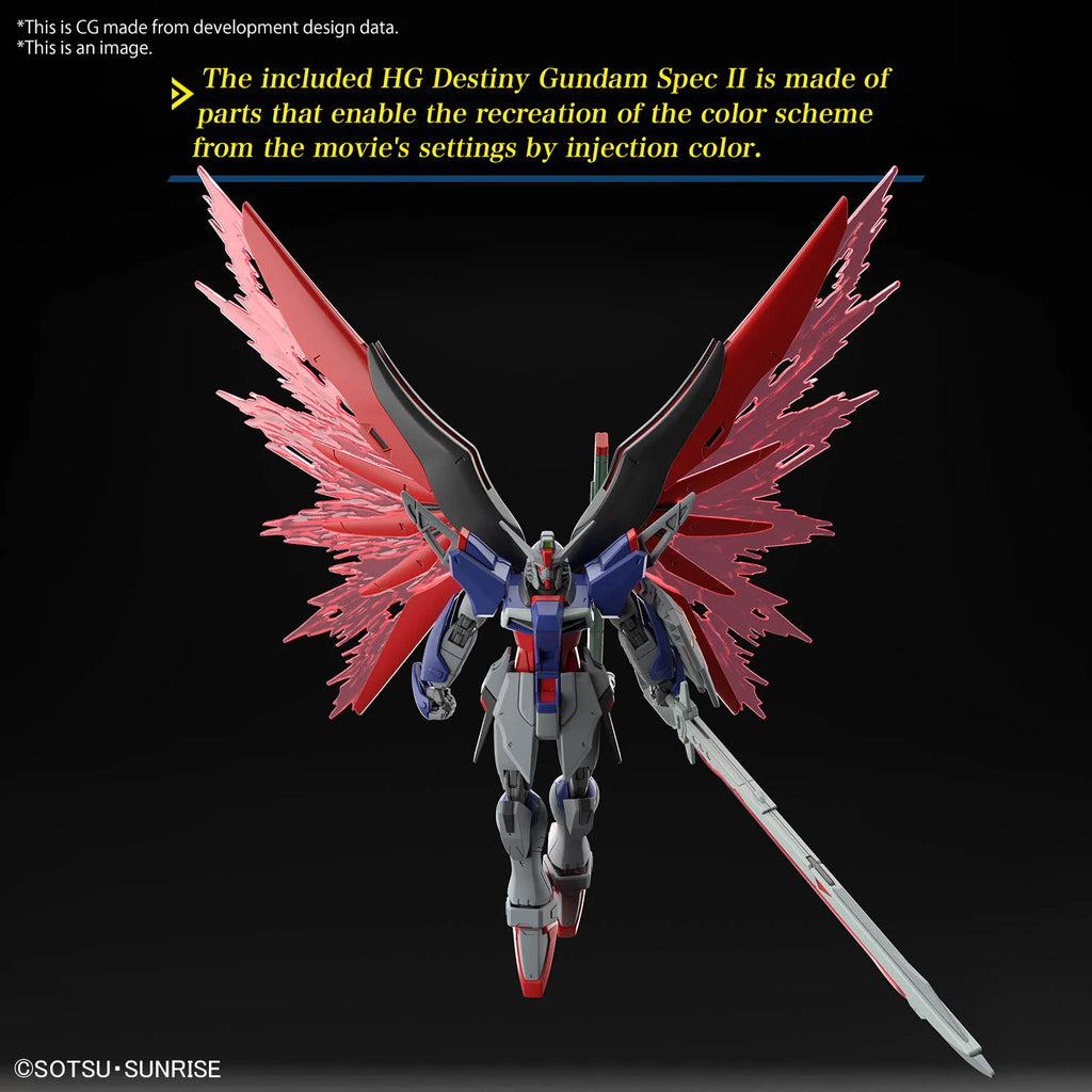 GUNDAM - HG 1/144 - Destiny Gundam Spec II & Zeus silhouette