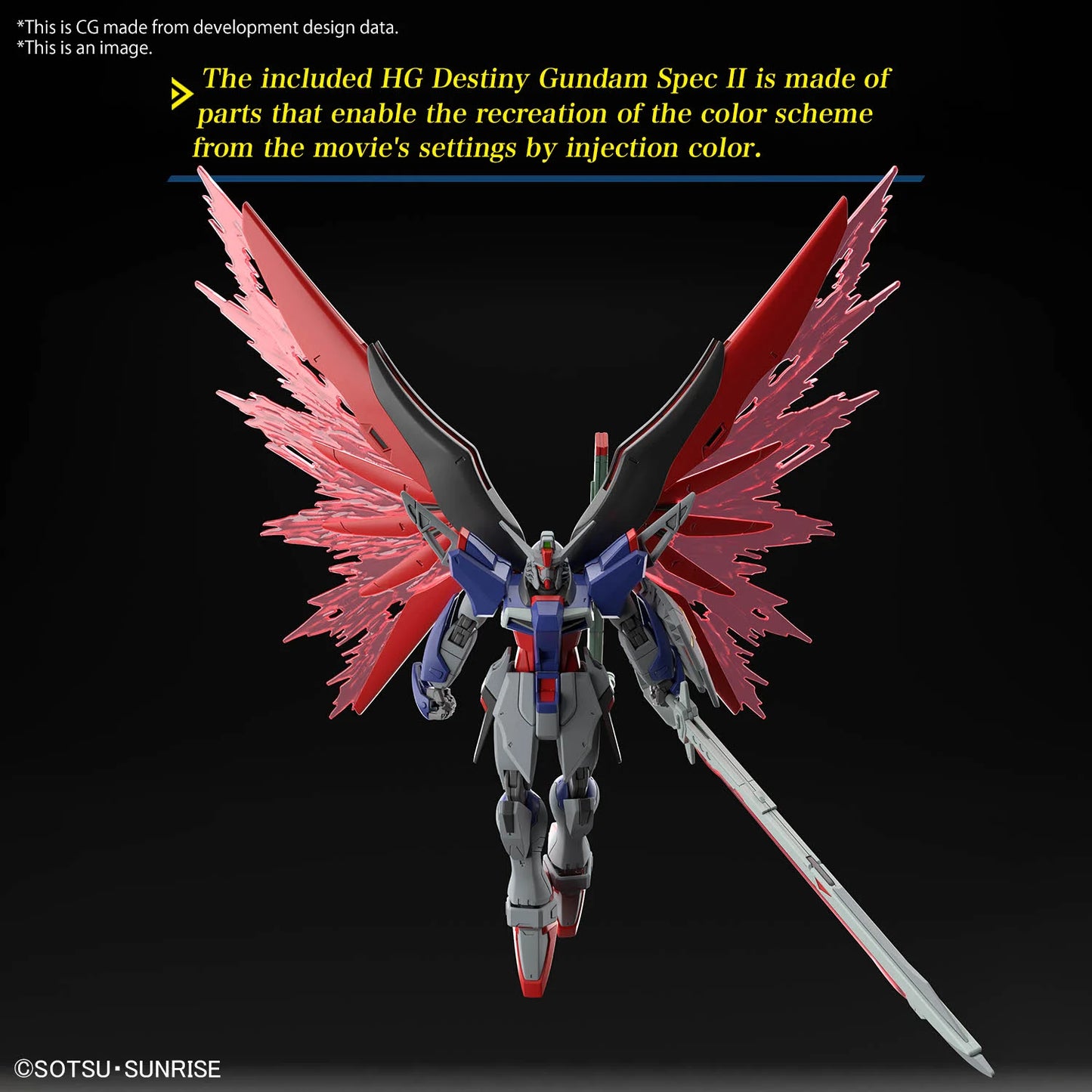 GUNDAM - HG 1/144 - Destiny Gundam Spec II & Zeus silhouette