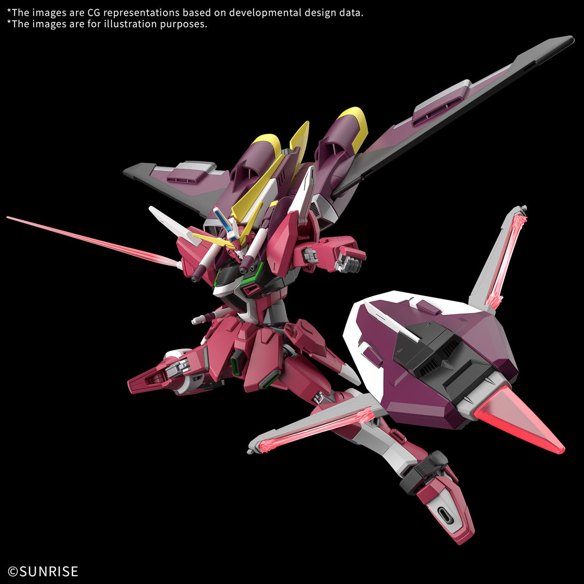 HG 1/144 Infinite Justice Gundam & Booster Unit (Tentative) Freedom Zero Ver. fight mode