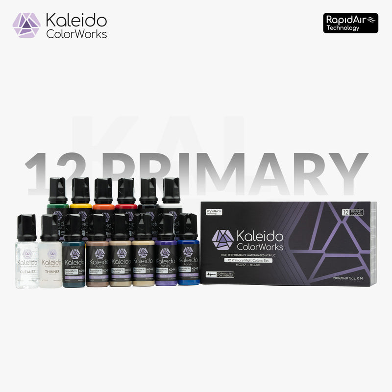 Kaleido ColorWorks - 12 Primary Matt Color Set