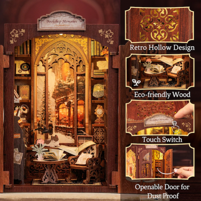 BOOK NOOK KIT - DIY - Librairie des Mémoires - 127pc + Eclairage LED - Image 3