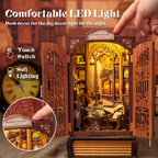 BOOK NOOK KIT - DIY - Librairie des Mémoires - 127pc + Eclairage LED - Image 4