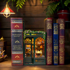 BOOK NOOK KIT - DIY - Librairie du Hibou - 139pc + Eclairage LED - Image 3
