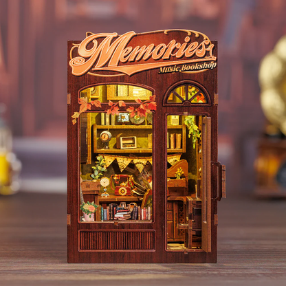 BOOK NOOK KIT - DIY - Libraire Musicale Memories - 136pc + Eclairage LED - Image 3