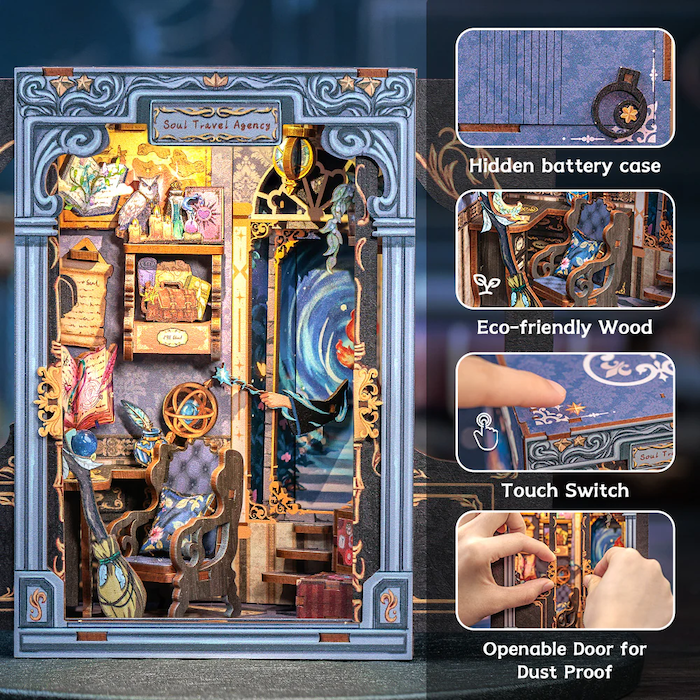 MINIATURE HOUSE - DIY - Agence de Voyages de l'Âme - 97pc + Eclairage LED - Image 4