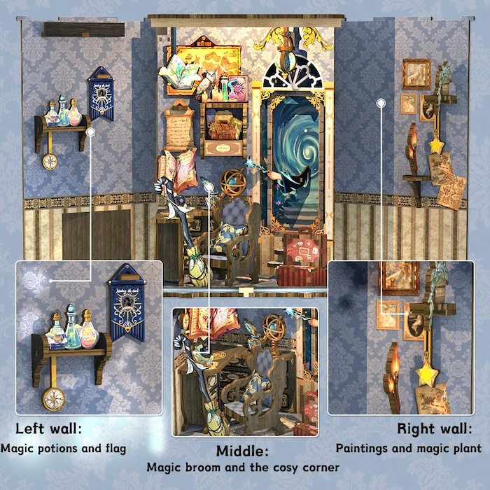 MINIATURE HOUSE - DIY - Agence de Voyages de l'Âme - 97pc + Eclairage LED - Image 5