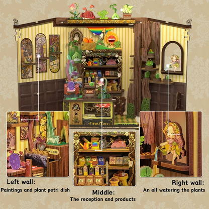 MINIATURE HOUSE - DIY - Magasin de Plantes Féériques - 146pc + Eclairage LED - Image 4