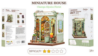 MINIATURE HOUSE - DIY - Fleuriste Champs-Elysées - 199pc + Eclairage LED - Image 2