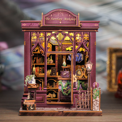 MINIATURE HOUSE - DIY - Librairie Astrologie - 155pc + Eclairage LED - Image 1