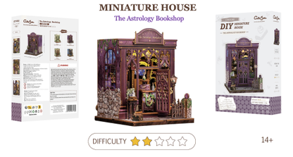MINIATURE HOUSE - DIY - Librairie Astrologie - 155pc + Eclairage LED - Image 2
