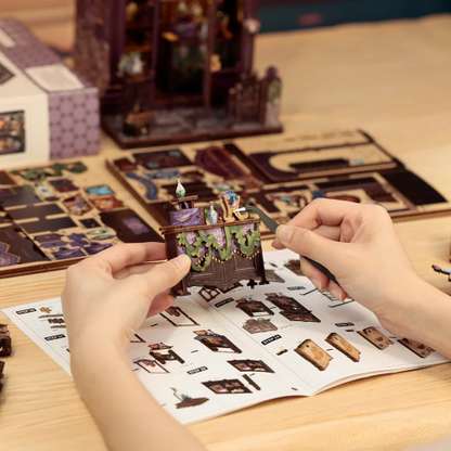 MINIATURE HOUSE - DIY - Librairie Astrologie - 155pc + Eclairage LED - Image 5