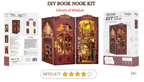 BOOK NOOK KIT - DIY - Librairie de la Sagesse - 281pc + Eclairage LED - Image 2