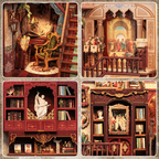 BOOK NOOK KIT - DIY - Librairie de la Sagesse - 281pc + Eclairage LED - Image 6