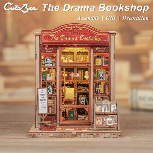 MINIATURE HOUSE - DIY - La Librairie Drama - 253pc + Eclairage LED - Image 1