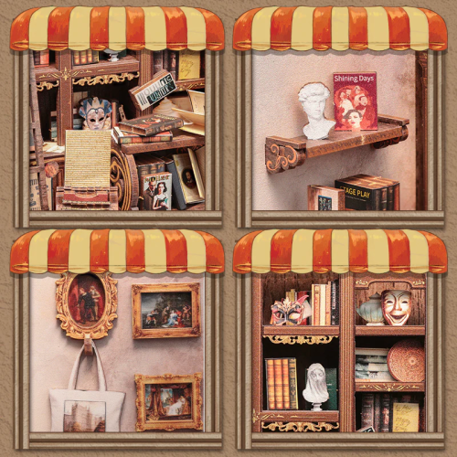 MINIATURE HOUSE - DIY - La Librairie Drama - 253pc + Eclairage LED - Image 6