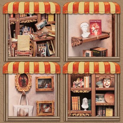 MINIATURE HOUSE - DIY - La Librairie Drama - 253pc + Eclairage LED - Image 6