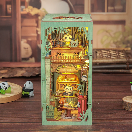 BOOK NOOK KIT - DIY - La Librairie Panda - 244pc + Eclairage LED - Image 1