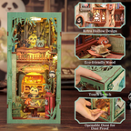 BOOK NOOK KIT - DIY - La Librairie Panda - 244pc + Eclairage LED - Image 3