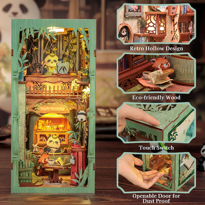 BOOK NOOK KIT - DIY - La Librairie Panda - 244pc + Eclairage LED - Image 3