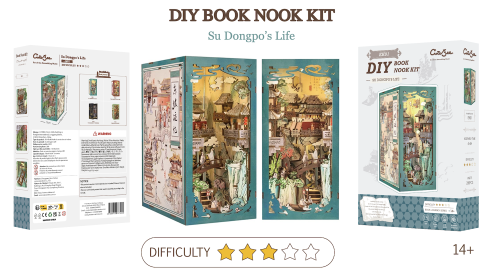 BOOK NOOK KIT - DIY - La Vie de Su Dongpo - 280pc + Eclairage LED - Image 2