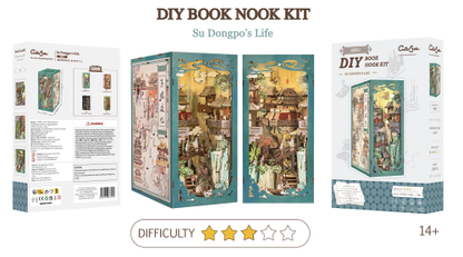 BOOK NOOK KIT - DIY - La Vie de Su Dongpo - 280pc + Eclairage LED - Image 2
