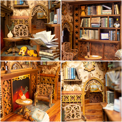 BOOK NOOK KIT - DIY - The Eternal Bookstore - 172pc + LED Lighting